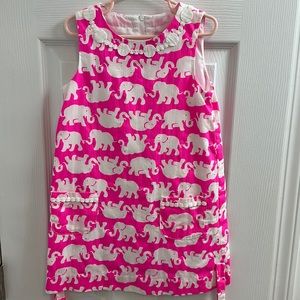 Lilly Pulitzer pink elephant shift dress